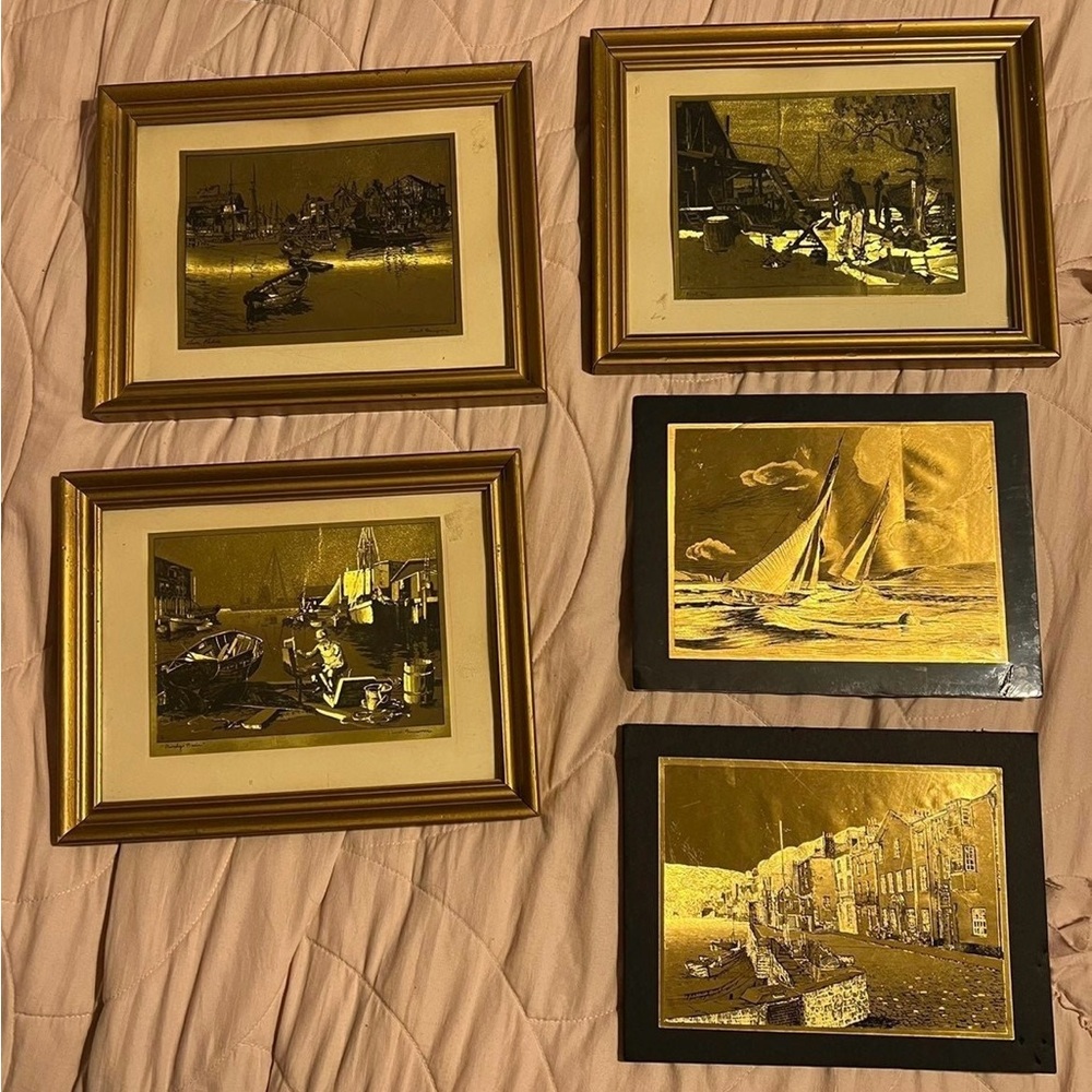5 Lionel Barrymore Gold Foil Etchings